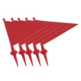 PRISP Plastic Field Marking Flag - Flag With Spike for Outdoor Marking, Set of 5