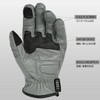 RIDEZ RLG2201-GR-M Motorcycle Genuine Leather Gloves, Smartphone Compatible, Men's Protector,