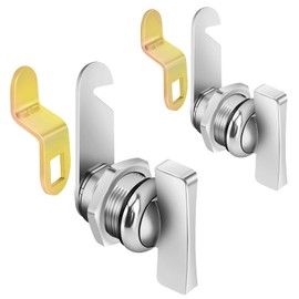 Sartatue Cam Lock Thumb Operated Cabinet Locks, 7/8" Cylinder Fits on 9/16'' Max Panel Thickness Non-Locking Compartment Lock for RV Storage, Camper, Vehicles, Files Drawers (7/8 Inch 2Pcs)