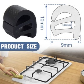 Set of 12 Rubber for Grids, Rubber Feet for Gas Cooker Grates 9 mm x 10 mm C00039148 for Ariston 754010095 for Smeg 50247058006 for Zanussi