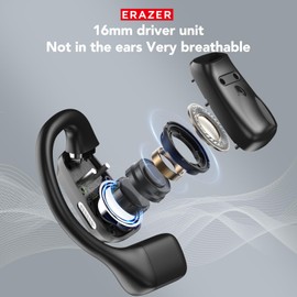 ERAZER AI Translation Earbuds Real-Time135 Language Translator Earbuds 4-in-1 Translation Headphones Open Ear Wireless Bluetooth 5.4 Ear buds with Charging Case fit iOS & Android for Travel Business