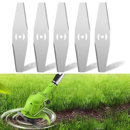 SURALIN 5 Pieces Metal Grass Trimmer Blade Replacement Blade Lawn Mower Accessories for Cutting Grass Leaves Electric Cutter Garden Tools