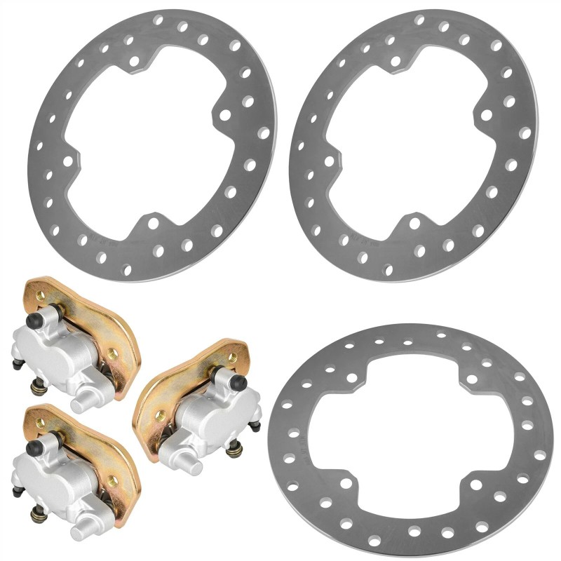 Caltric Front/Rear Brake Disc & Caliper Kit for CanAm Outlander
