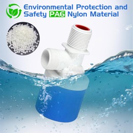 3/4" Top Inlet Water Float Valve, 2 Pack Automatic Water Level Control Valve For Water Tank Water Trough Pool Livestock Troughs Distille Solar Energy Auto Pot Aquarium