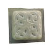 Qty-2 Decorative 3 1/2 inch Square Floral Plastic Craft Mold