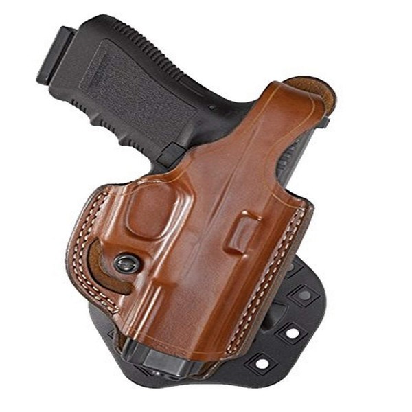 Aker Leather 268 FlatSider XR17 Paddle Holster for Glock 19/23, Tan, Right Hand