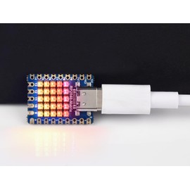 Waveshare RP2040 RGB LED Matrix MCU Board Based on Raspberry Pi RP2040 Microcontroller Chip, Onboard 5×5 RGB LED Matrix for Colorful Lighting Display, Support C/C++, MicroPython, Arduino