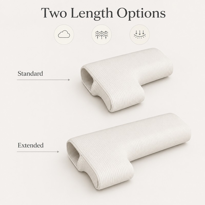 Couple Memory Foam Pillow with Arm Channel Side Sleeper Neck