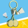 ARFUKA Key Ring, Badminton Pendant, Plain, Key Organiser for Purse,