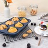 Vnray 2 Pack Jumbo Silicone Muffin Pan with Metal Frame,