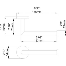 BUVELOT Toilet Paper Holder, Modern Toilet Roll Holder Wall Mounted, Solid Brass Toilet Tissue Holder for Bathroom, Brushed gold,077030-BG Leo Series