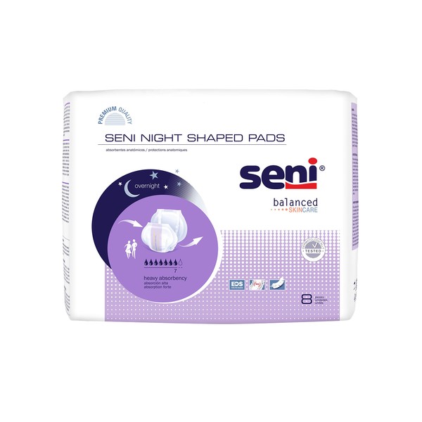 Seni Unisex Incontinence Liner Overnight 27" L S-PL08-PS1, 16 Ct