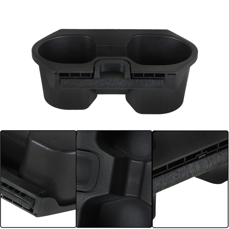 munirater Black Console Cup Holder Insert Center Drink Bottle Holder
