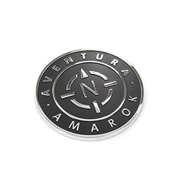 Volkswagen AVENTURA Badge Side Roll Bar Emblem, Metal, Chrome, Satin Black with Chrome Shine, Vehicle-Specific, Side Emblem, Badge, Truck, 81309031