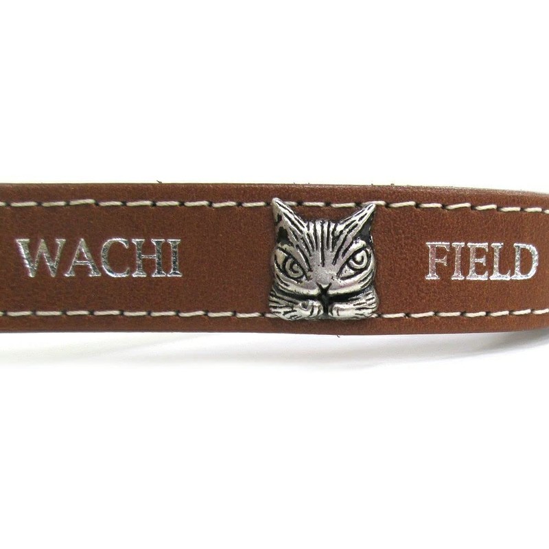 Wachifudo Dayan Cat Dayan Genuine Leather Metal Belt Key, Brown,