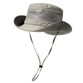 TOP-EX Safari Hat, Adventure Hat, Foldable, Boonie Hat, Stylish, Fishing Hat, Mesh, Military Hat, Sun Hat, Hat, 94604_light gray