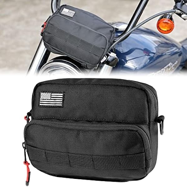 KEMIMOTO Motorcycle Bag, Handlebar Tool Bag Storage Accessory Saddlebag Universal
