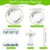 Aitsite Eucalyptus Leaf Party Tableware Set, 20 Guests Eucalyptus Leaf