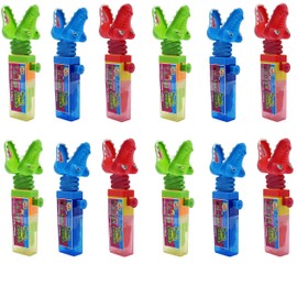 The Dreidel Company Chomp Sour Candy Lollipops, Three Flavors Green Apple, Blue Raspberry, Strawberry, Kosher Certified Parve, Net Wt. 0.60oz Per Pop (Gator Chomp, 12-Pack)