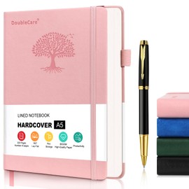 300 Pages Hardcover Leather Journal Notebook for Writing, A5 Hardcover Lined Journal with 80GSM Paper, Daily Journal for Women Men Work Organization, 5.7" X 8.4"