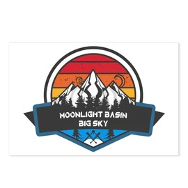 CafePress Moonlight Basin Big Sky Montana Postcards (Package of 8), 6"x4" Printed Note Card