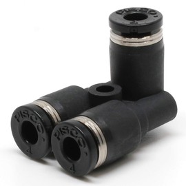 PISCO CPP20L-10B Light Coupling, 20 Series Plug, Elbow, One-Touch Fitting Type