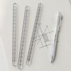 Yisawroy Triangle Ruler Transparent Triangular Prism Ruler Architect Scale Ruler
