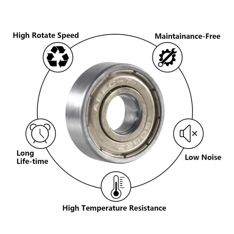 4 Pack of 608ZZ Double Shield Seal Deep Groove Ball