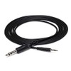 Hosa CMS-110 3.5 mm TRS to 1/4" TRS Stereo Interconnect Cable, 10 Feet
