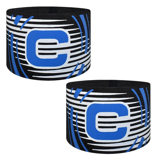Ynaice Captains Armband, 2 Pcs Adjustable Elastic Sports Arm Bands