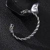 TURTLEDOVE Viking Wolf Head Necklace and Fenrir Bangle Set, Stainless