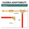 5-Pack Niikappu Pushfit Tee, 1/2"x1/2"x1/2" PEX Brass Push-fit Tee, Push