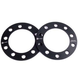 VLAOSCHI Black Forged 5x5.5 5x135 5x139.7 Wheel Spacers 1/4 Inch (6mm) Compatible with Dodge Ram-Ford 5 Lug for 1975-2003 F150 | 1994-2018 RAM-1500 | 2004-2009 Durango | 2005-2011 Dakota - Pack of 2