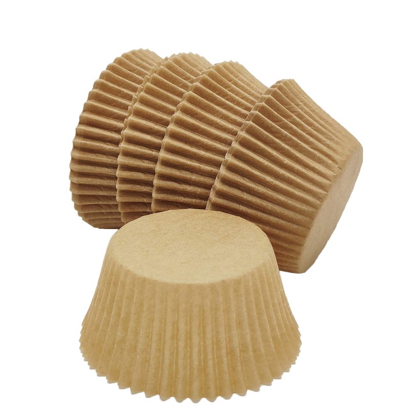 Mombake Premium Natural Greaseproof Cupcake Cases Muffin Paper Baking Cups