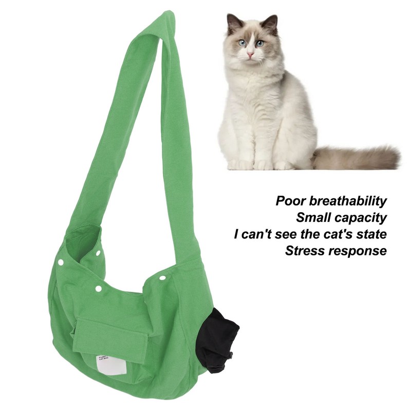 Cat Sling Carrier Breathable Large Capacity Pet Shoulder Messenger Bag