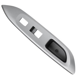 Osompar Door Window Switch Bezel Trim Front Rightr Side Silver Compatible with Toyota Yaris 4D 2007-2010 Sedan Window Control Cover Panel Armrest Base Panel