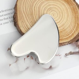 Gua Sha,Herramienta de masaje de acero inoxidable Guasha,Herramienta de Guasha Facial,para terapia de acupuntura facial y corporal,belleza y relajación de los músculos del cuerpo (A)