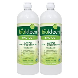 Biokleen Bac-Out Stain Remover for Clothes - 2 Pack - Enzymatic, for Laundry, Diapers, Wine, Carpets, & More, Eco-Friendly, Plant-Based, 32 Ounces