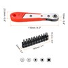 sourcing map Right Angle Screwdriver 4" 90 Degree Magnetic Ratcheting