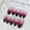 Magnetic gradient handmade nail tip - Stiletto M / 마그네틱
