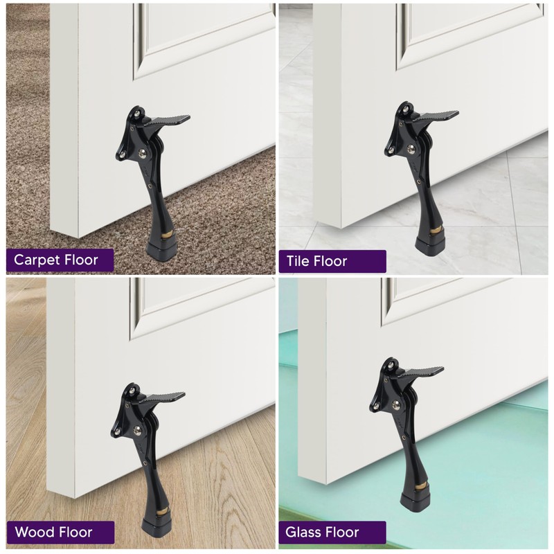 HOME&I Easy Pedal Kick Down Door Stop Stopper Easy Step