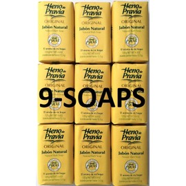 Heno De Pravia Jabón grande 4.5 oz Ea. Original (9 jabones en total)