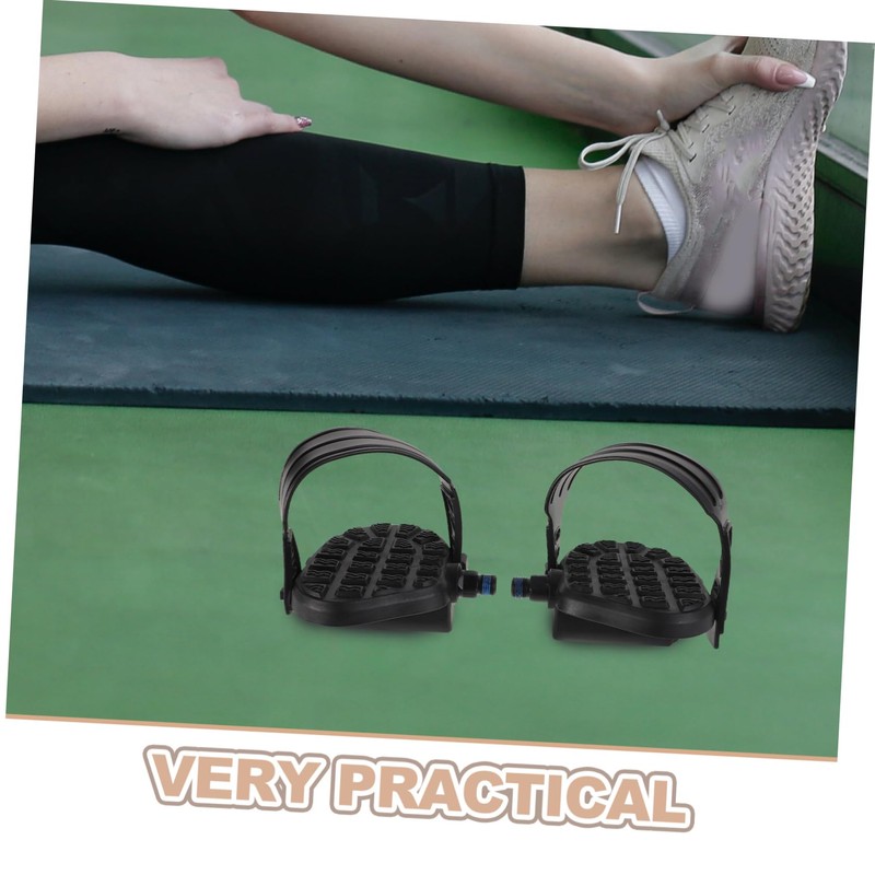 Abaodam 1 Pair Indoor Exercise Bike Flat Pedals Design for