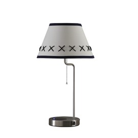 ORE International 20-Inch Shelby Modern Craft Table Lamp w/USB/Charging Station