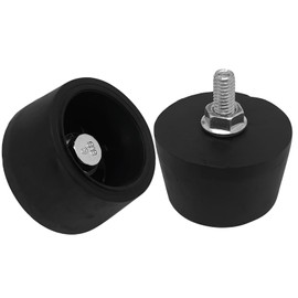 generic 4pcs Air Compressor Rubber Feet, Oil-Free Machine Shock Feet Pad with M8 Screws and Nuts, 47x50mm(HxD), Black