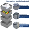 DITK-U 4 Pack Clothes Drawer Organisers Foldable Fabric Dividers Wardrobe
