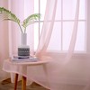 MIULEE 2 Panels Baby Pink Semi Sheer Window Curtains Elegant