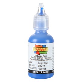 Scribbles 54126 3D Fabric Paint Shiny-Bright Blue