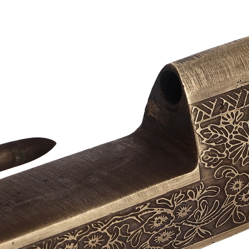 Chinese Antique Lock Retro Spacing 9cm/3.5in Classic Pattern Brass Horizontal