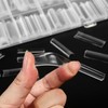 KOXXIAMOQ 240 Pcs Square Nail Tips, Clear Extra Long No